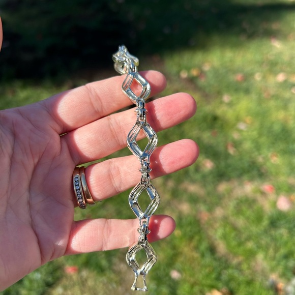 4/$100 CORO Elegant Silver Bracelet with Crystal Accent 7 inches 🥰 - Picture 5 of 8